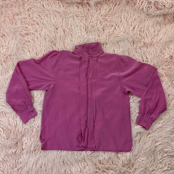 Women's Vintage Size 12 Pink Blouse - Picture 1 of 4
